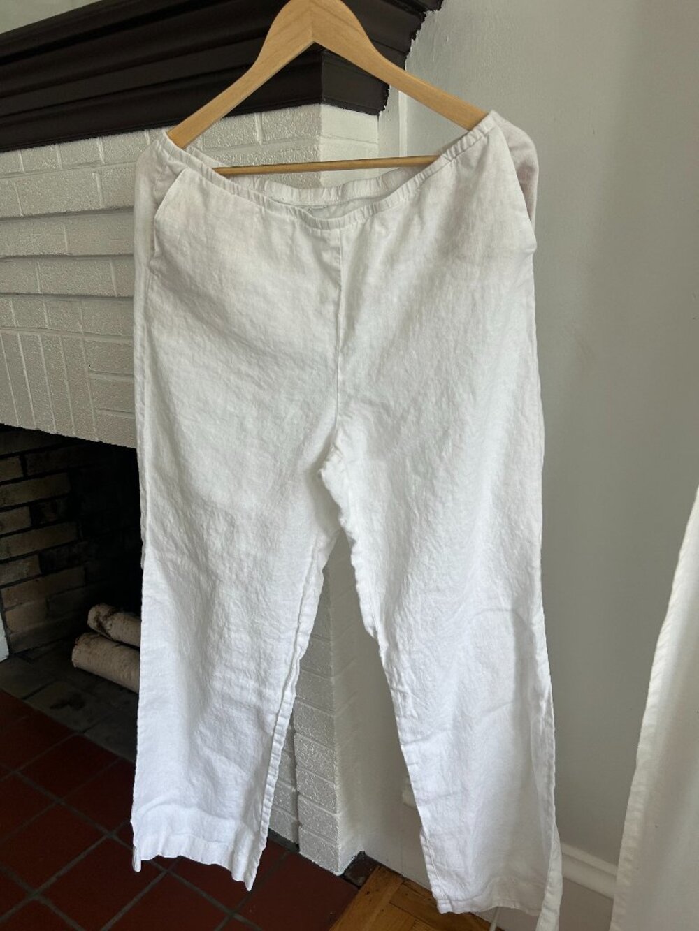 J. Jill Love Linen White Pants Size M (Fits like a Large)